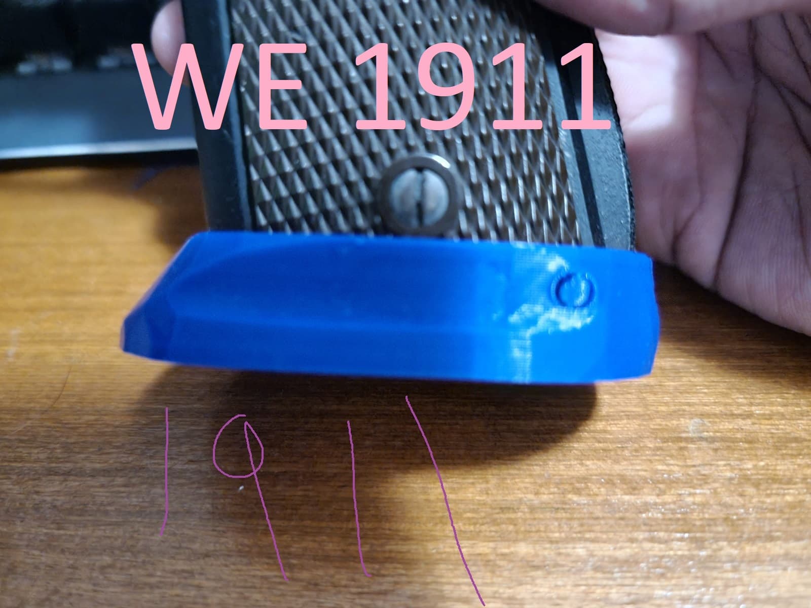 3D Printed 1911 Single Stack PLASTIC Magwell (Soft Air) TOYS ONLY!!
