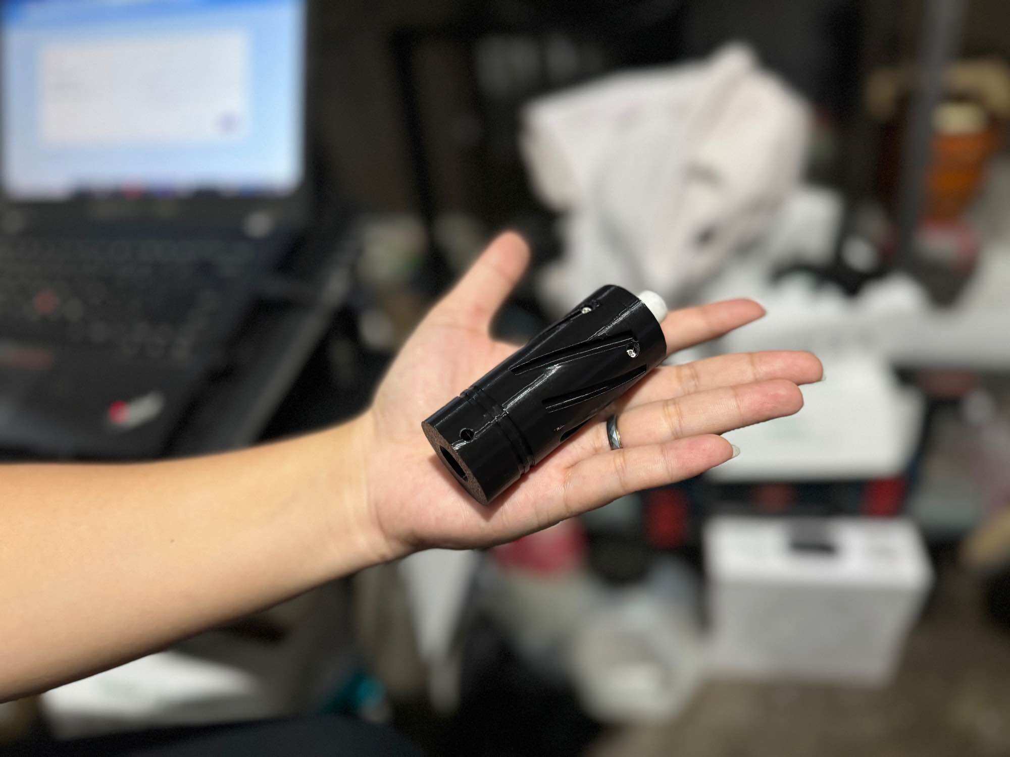 3d printed 3 inch Gel Blasters Hop TOY with threads for tracers