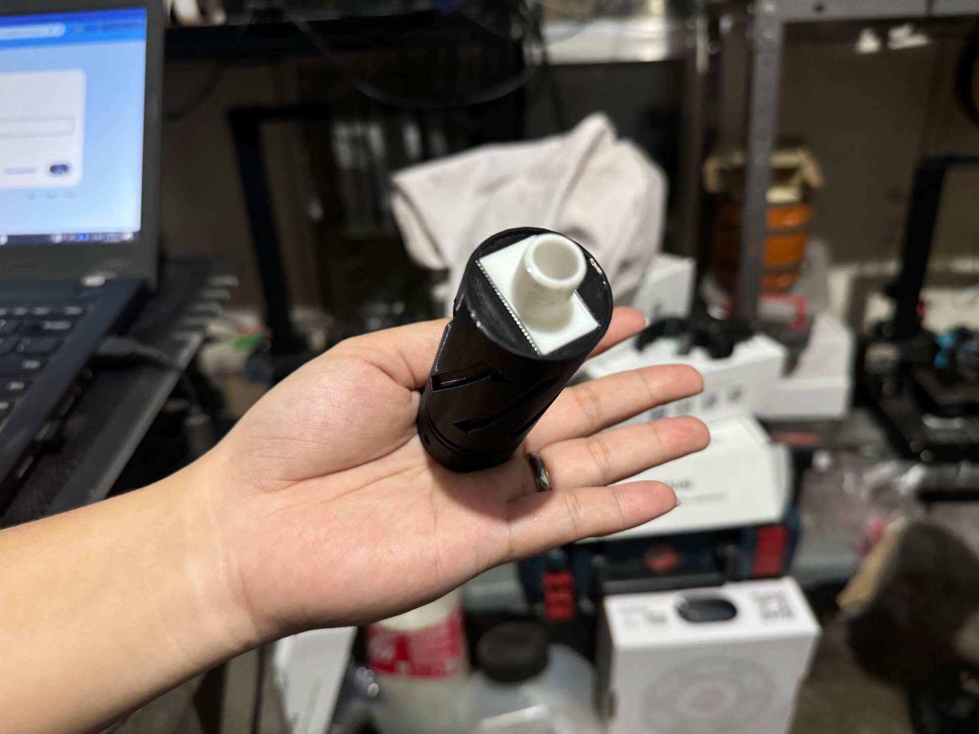 3d printed 3 inch Gel Blasters Hop TOY with threads for tracers