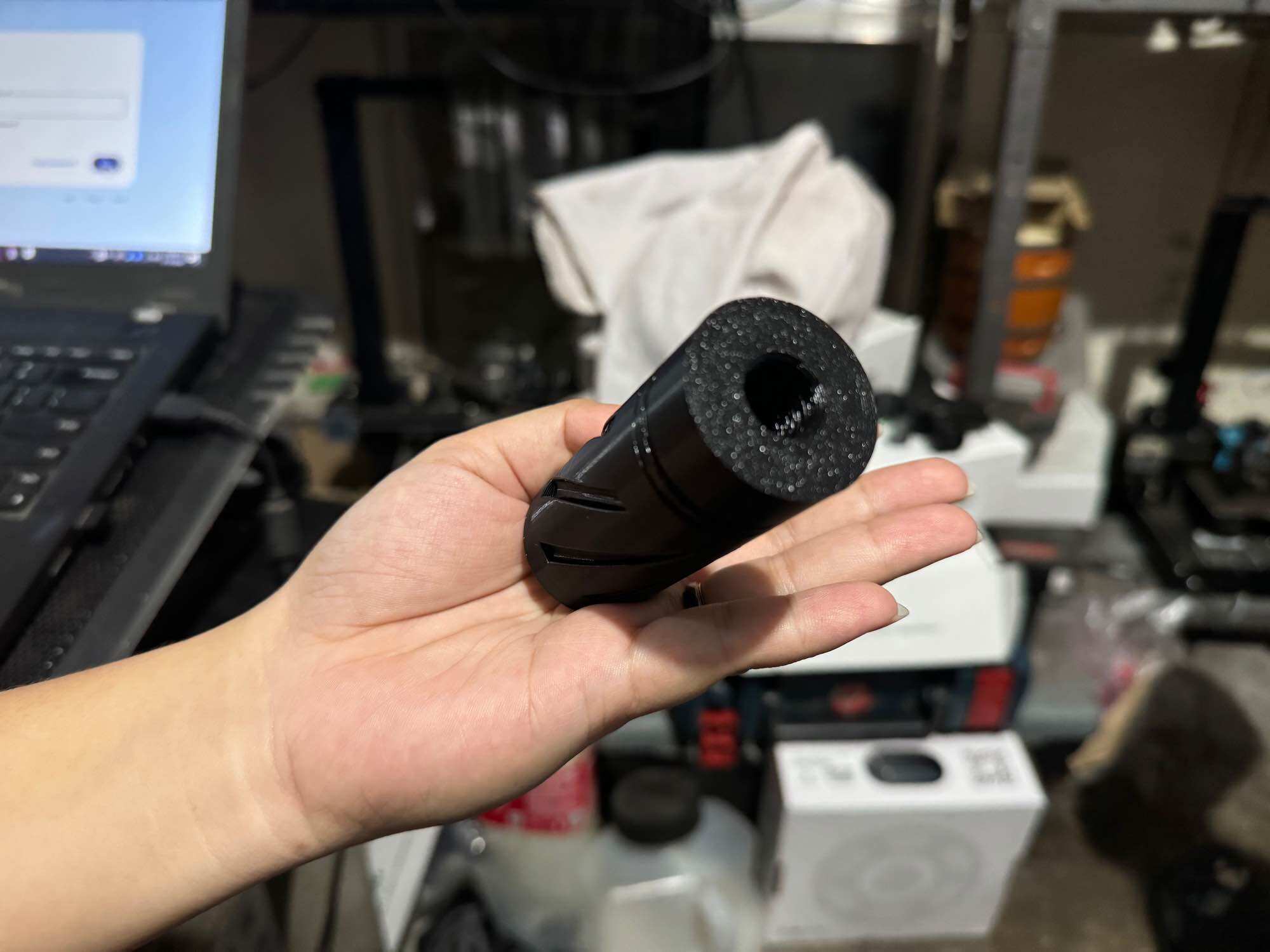 3d printed 3 inch Gel Blasters Hop TOY with threads for tracers