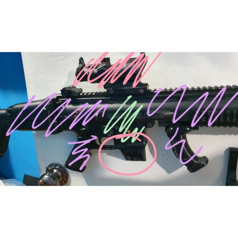 3d printed AR / AK wall mount for AEG / SoftAir / gel blaster