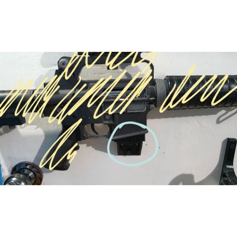 3d printed AR / AK wall mount for AEG / SoftAir / gel blaster