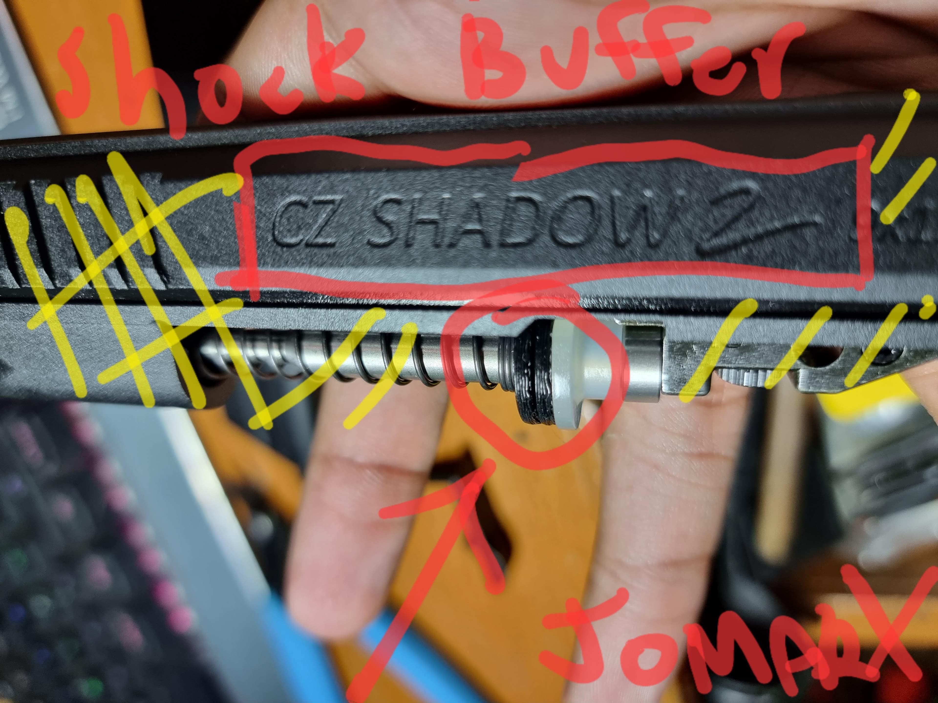 3d printed ASG KSC CZ shadow 2 GBB Shock Buffer for SoftAir