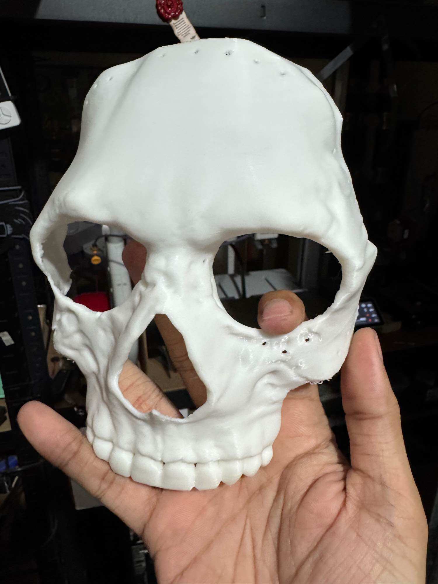 3d printed ghost COD skull mask