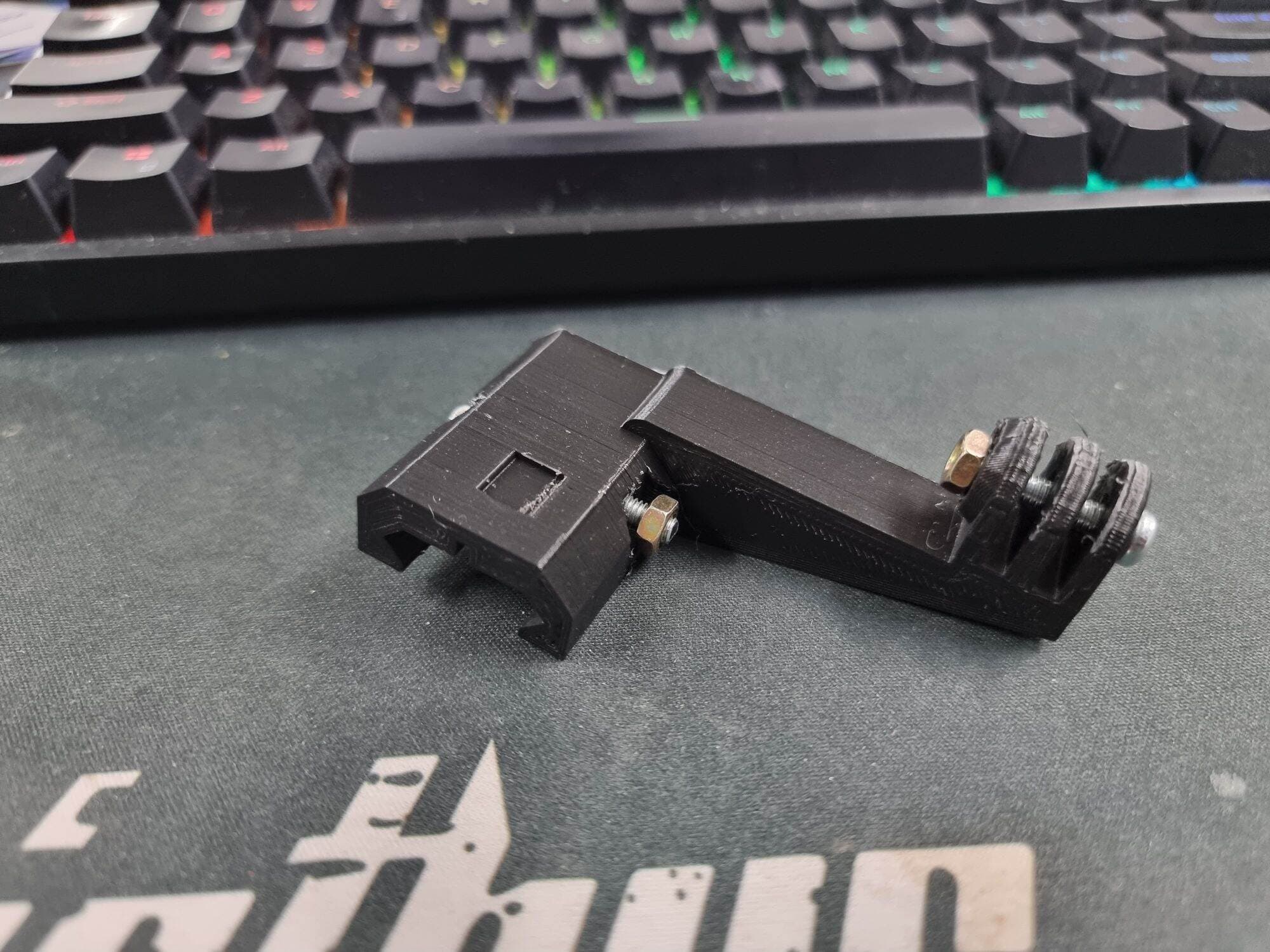 3d printed GoPro sjcam camera mount on railings