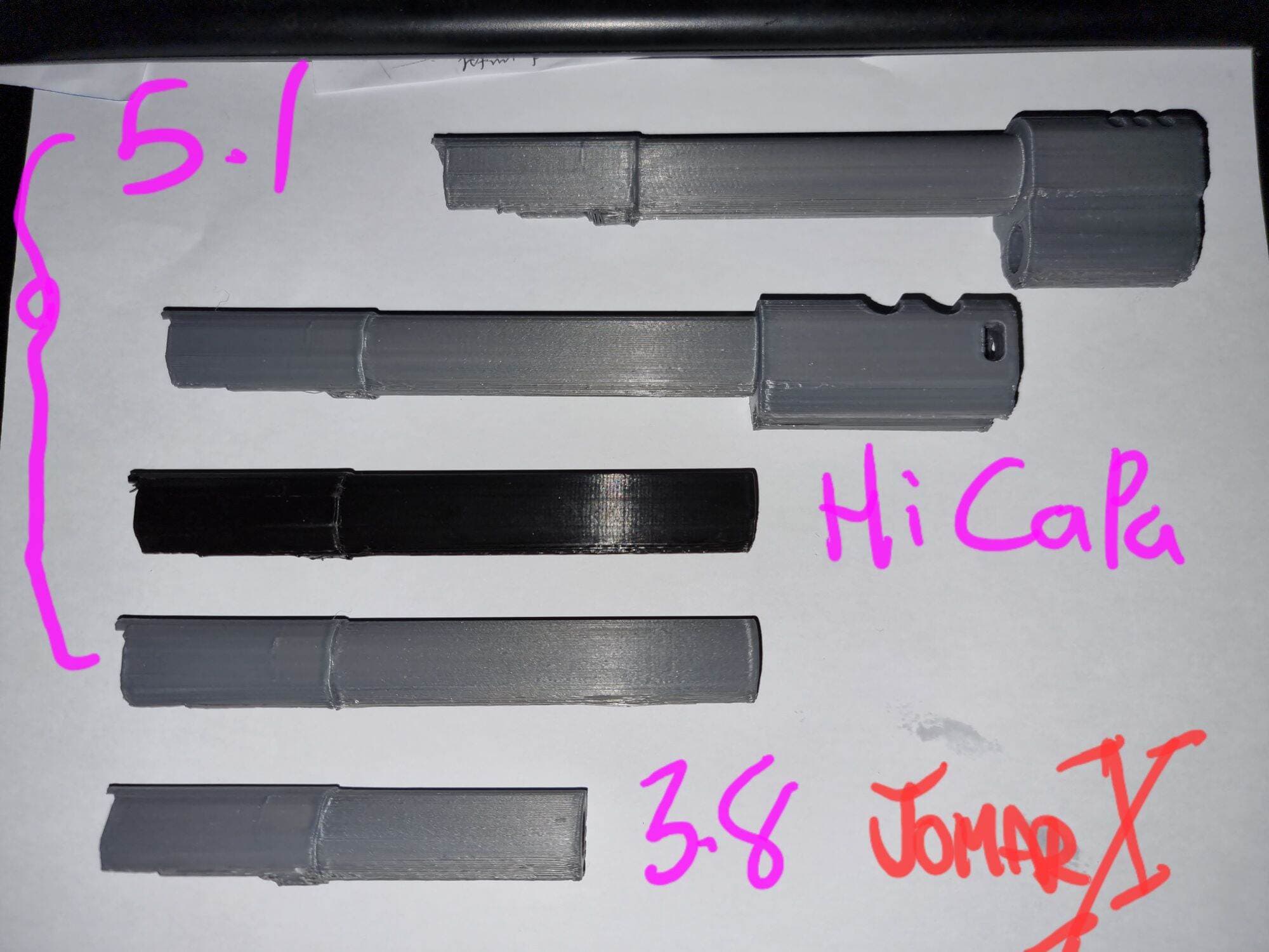 3d printed Hi Capa HiCapa Fixed Outer barrel for SoftAir TOYS