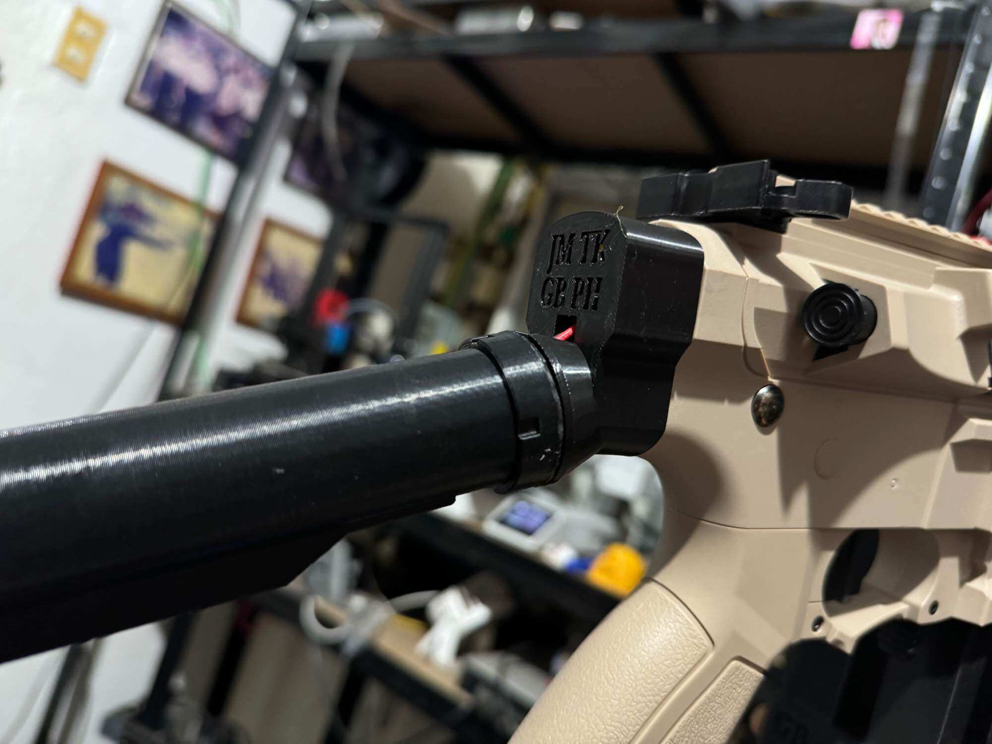 3d printed JomarX angled drop stock adapter for Gel blasters TOYS ONLY TG ARP9 v1 to v3