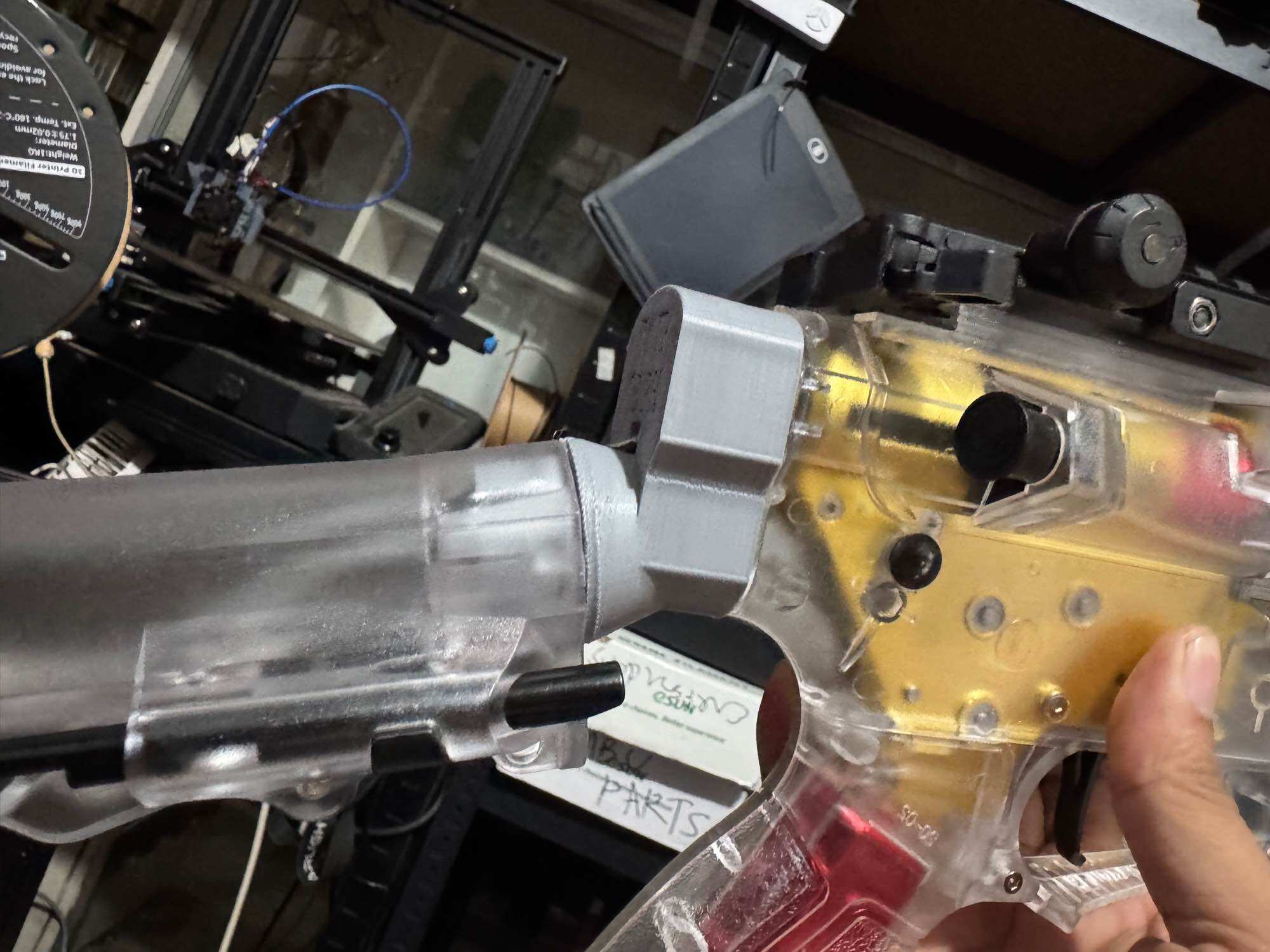 3d printed JomarX angled drop stock adapter for Gel blasters TOYS ONLY TG ARP9 v1 to v3