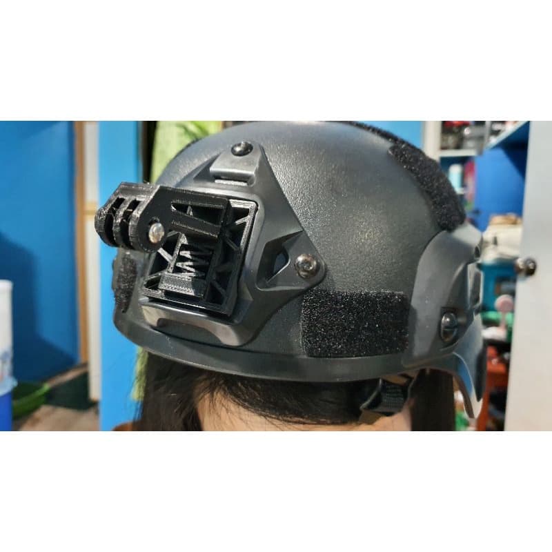 3D printed Lightweight Tactical Camera Helmet Fixed Adapter Mount for Go Pro / SJCAM / Action Camera