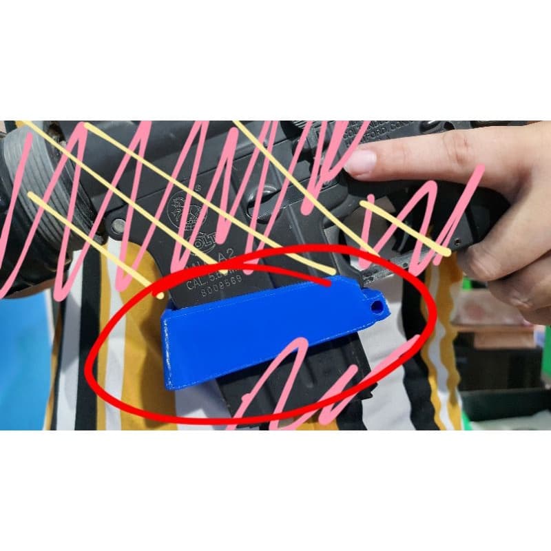 3D printed M.4 receiver magwell