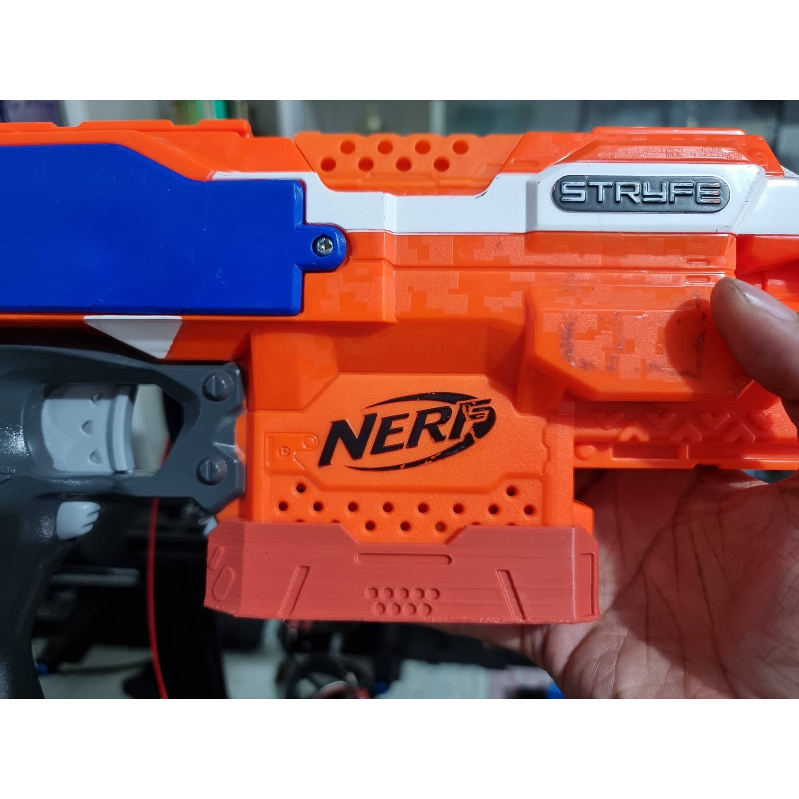3d printed Nerf Stryfe Flared Mags well