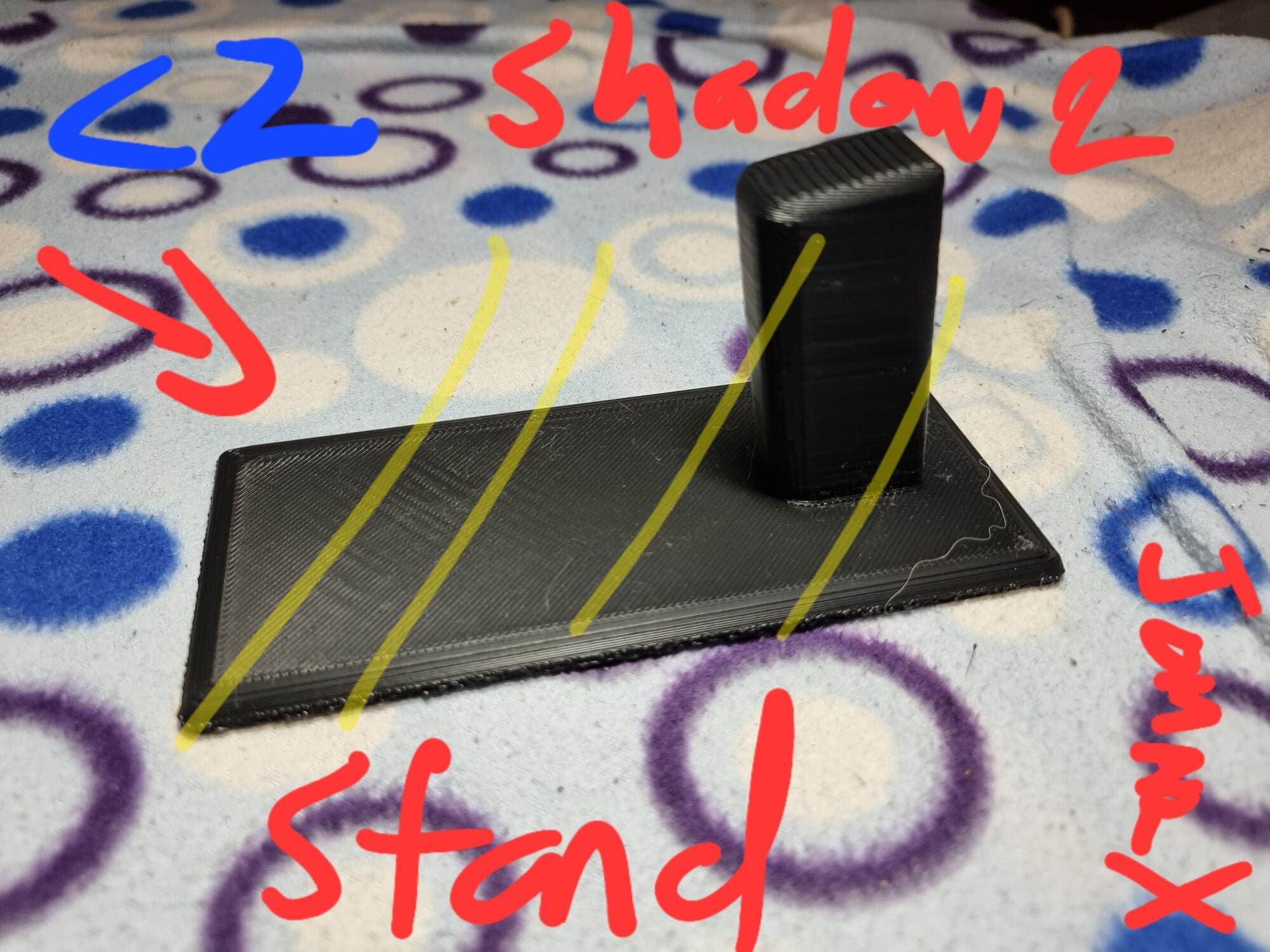 3d printed simple CZ Shadow 2 Stand for SoftAir