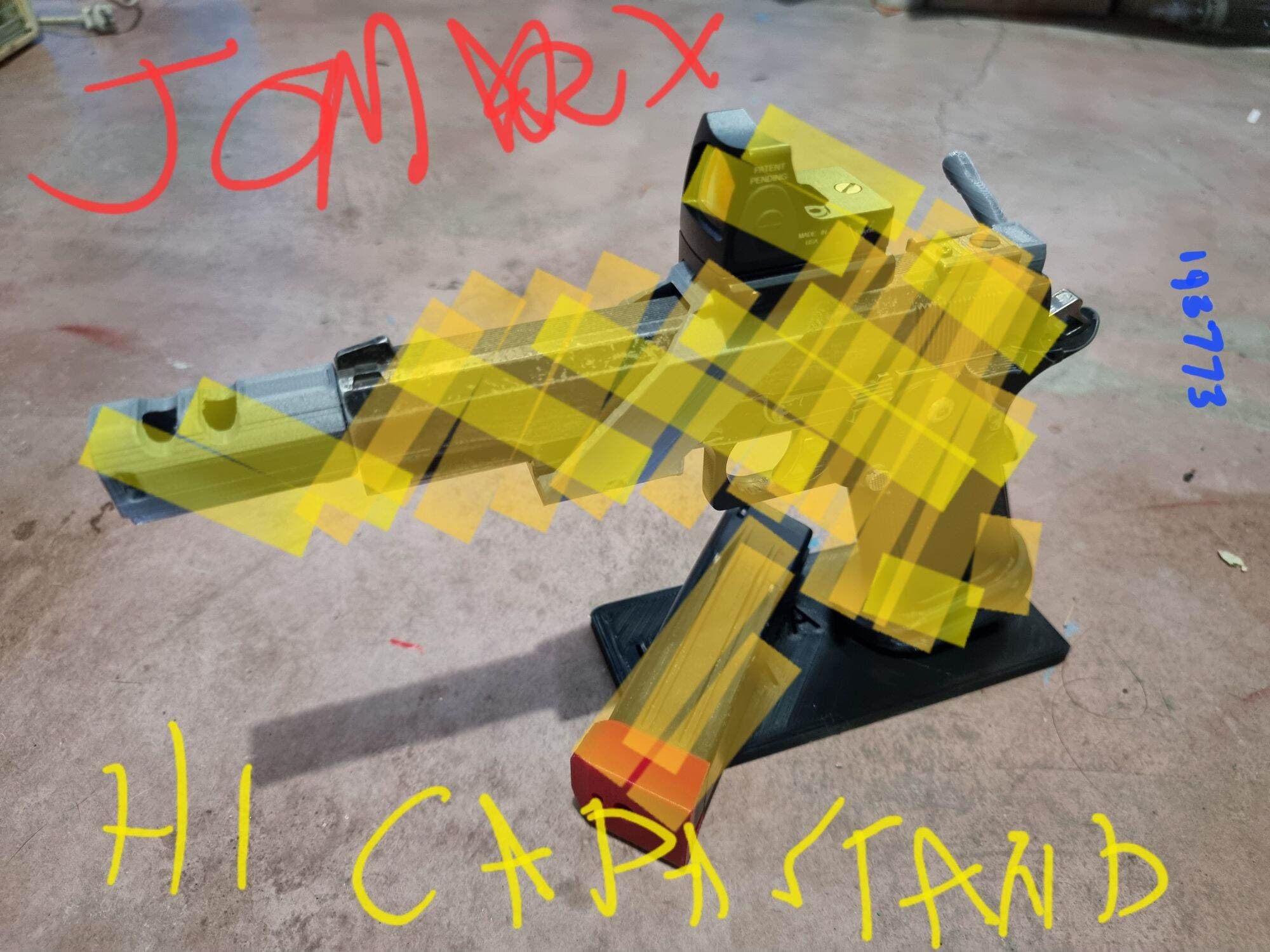 3d printed simple Hi Capa HiCapa Stand for SoftAir
