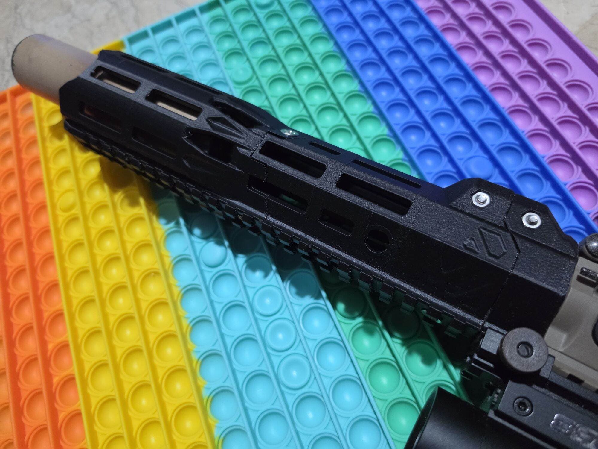 3d printed soft Air TOYS hand/guards designed by Redact3d