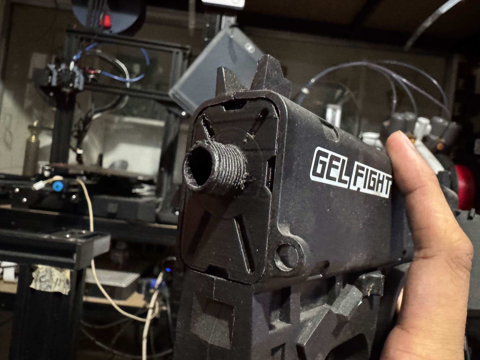 3d printed thread adapter for the Quasar Gel Blasters TOY