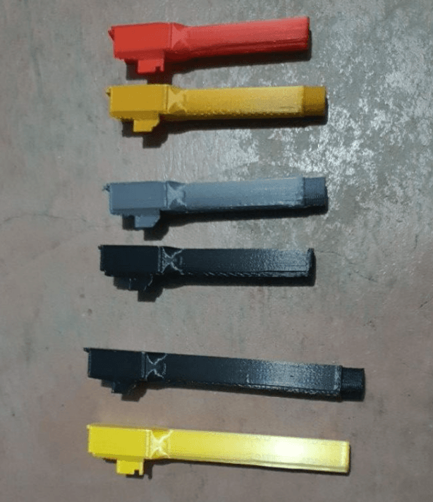 3d printed TOY PLASTIC Glockz G17 G19 G34 Fixed Outer barrel for SoftAir WE Double Bell EnC WITH THREADs TOY ONLY!
