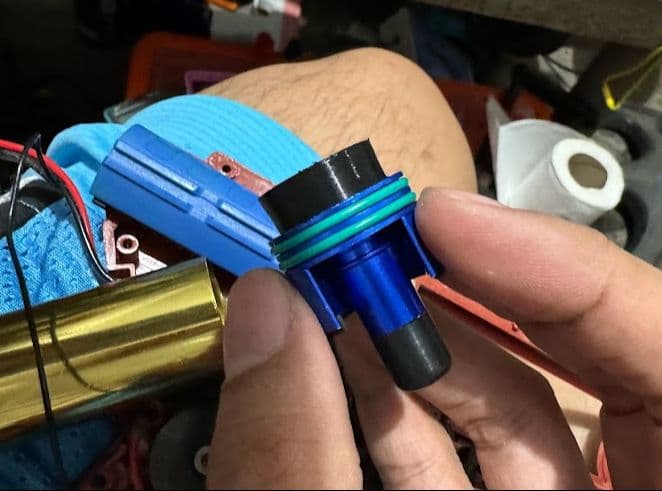 3d printed TPU rubber cylinder head AOE spacer for gel blaster