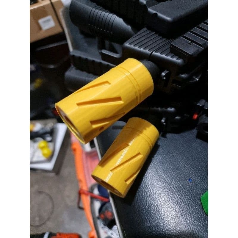 3d printed twist hop up cover Or Thread adapter for the Lehui Mp9 GelB TOYS ONLY