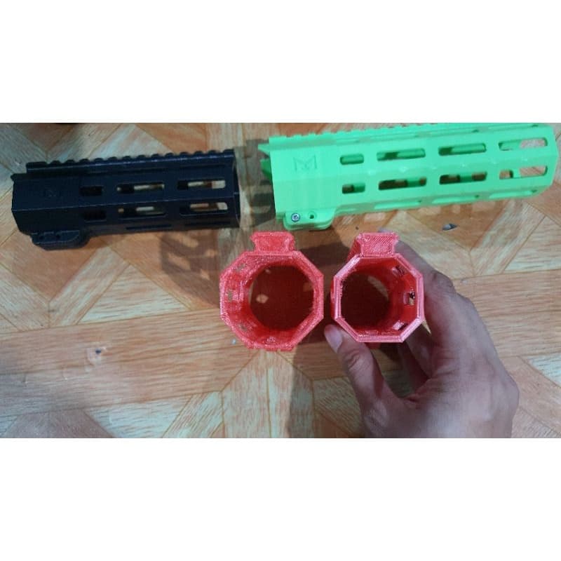 Jomar's 3d printed MLOK handguards for M.4 SoftAir Gel Blasters A.E.G. (various sizes)