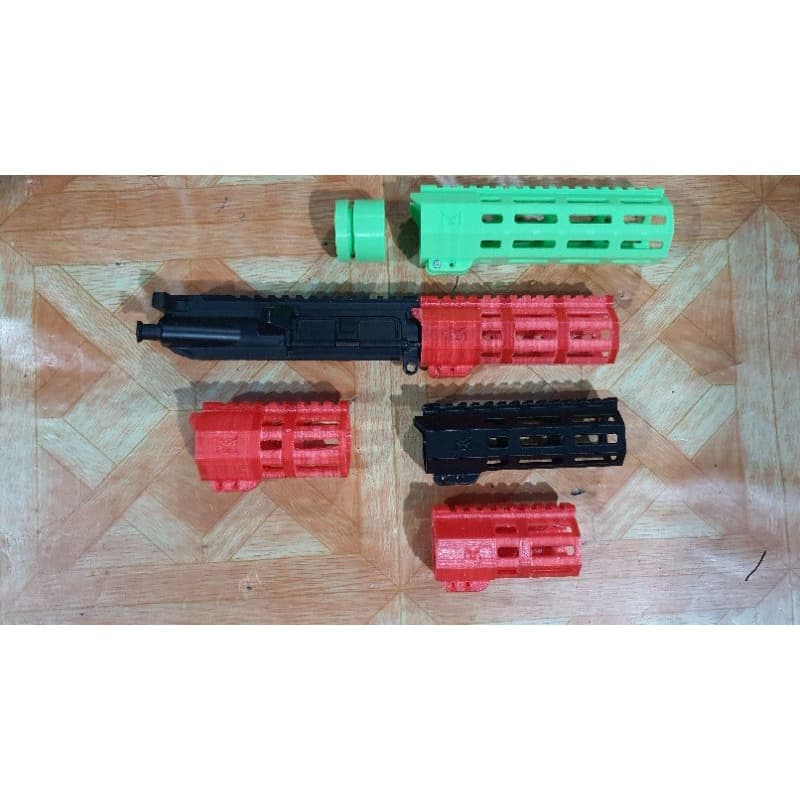 Jomar's 3d printed MLOK handguards for M.4 SoftAir Gel Blasters A.E.G. (various sizes)