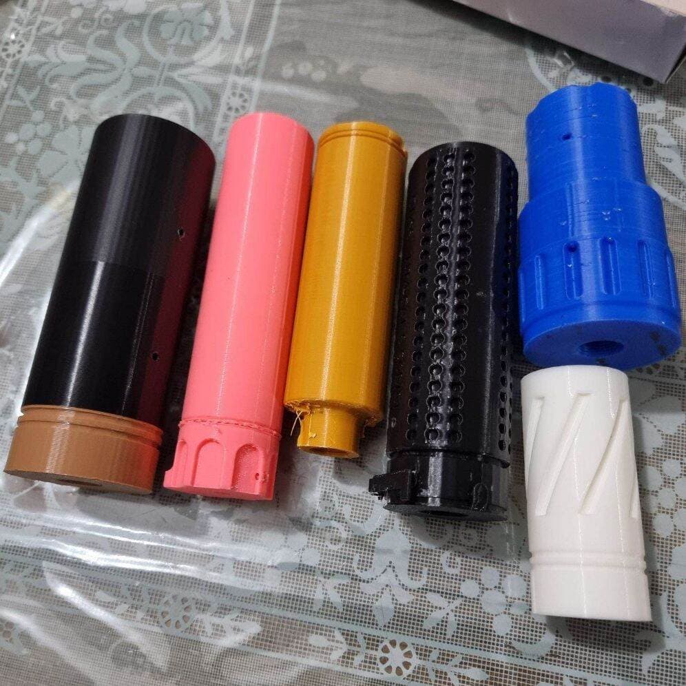 JomarX 3D printed Suppress0r Type HOP UP v6 for Gel Blasters PDX ARP9 MK8 SLR